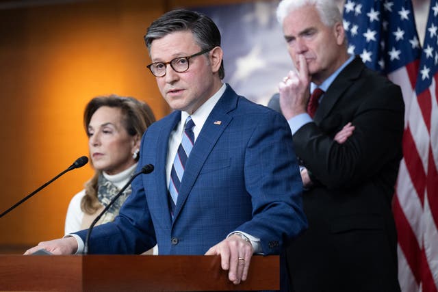 <p>Speaker of the House Mike Johnson, R-La., expressed frustration when asked about President Donald Trump’s physical health issues.</p>