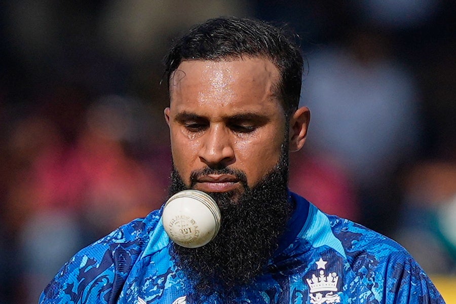 Adil Rashid was the pick of England’s spinners, taking 3-44