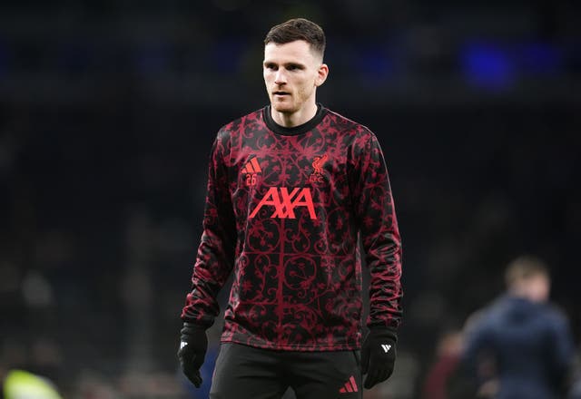 <p>Andy Robertson has seen his game-time limited at Liverpool this season</p>
