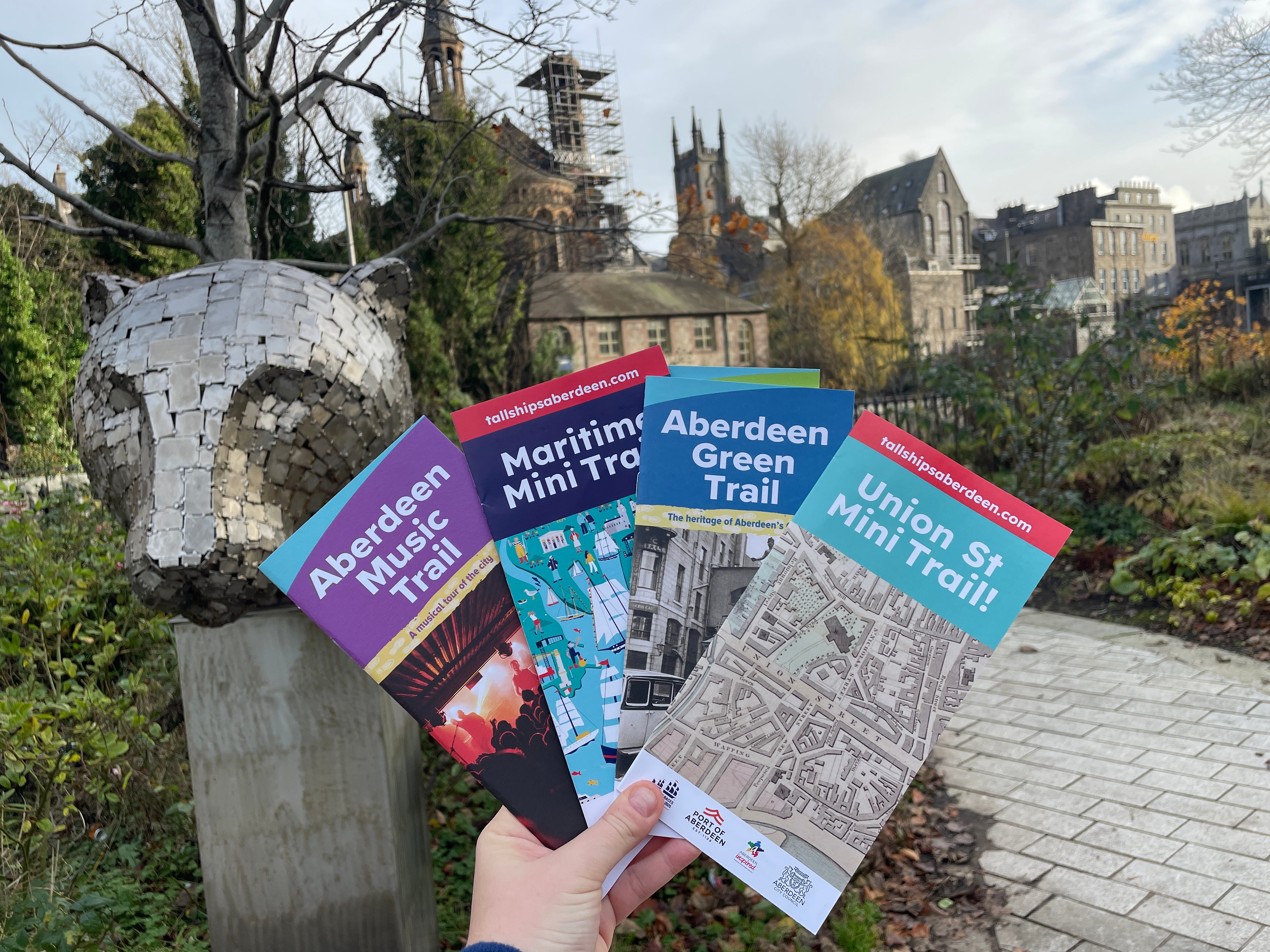 There are walking tours led by locals and free trail maps for exploring
