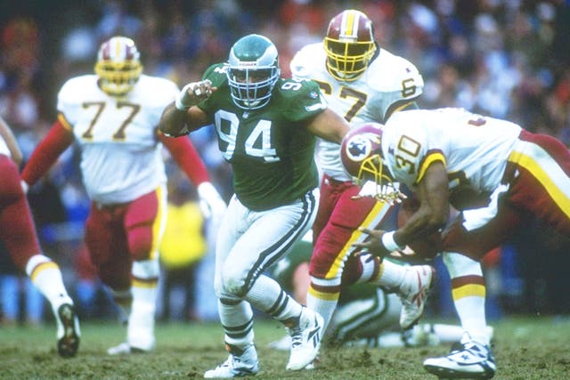 <p>Kevin Johnson, 55, who once played for the Philadelphia Eagles, was found dead on Wednesday at an encampment in the Willowbrook area </p>
