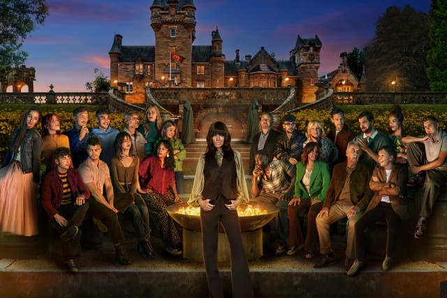 For use in UK, Ireland or Benelux countries only Undated BBC handout photo of the contestants in series four of BBC1’s The Traitors, (left to right back row) Rachel, Jessie, Stephen, Faraaz, Maz, Ellie, Harriet, Hugo, Jack, Fiona, Sam, Adam, Roxy, Reece, (left to right front row) James, Matthew, Jade, Netty, Ross, Judy, Ben, Amanda and host Claudia Winkleman (standing centre). Issue date: Thursday January 1, 2026.