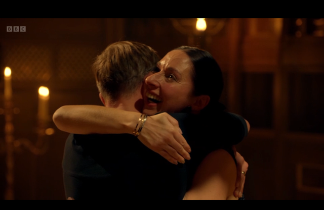 <p>Stephen and Rachel on 'Traitors'</p>