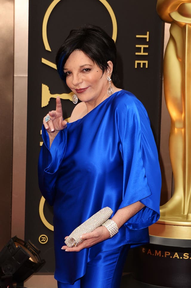 <p>Liza Minnelli at the Oscars in 2014 in Hollywood, California</p>