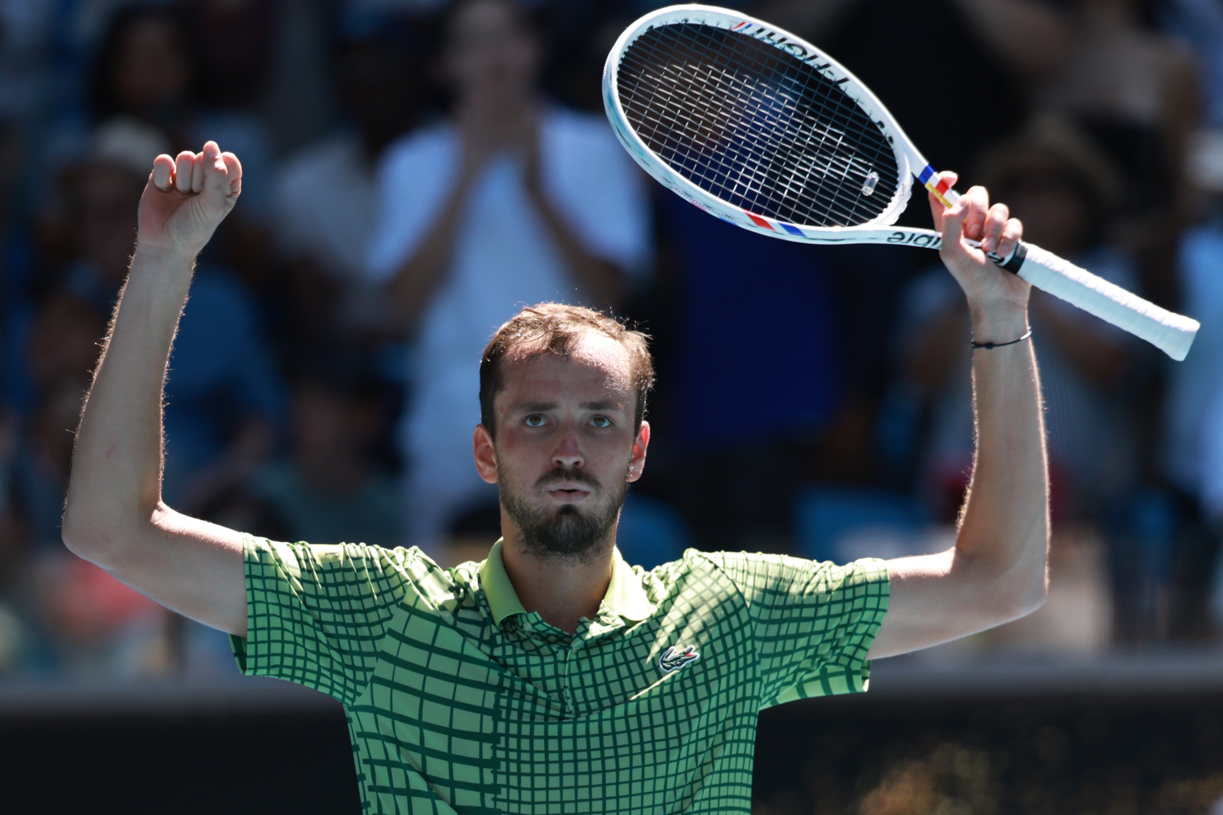 Daniil Medvedev vivió un partido emocionante el viernes