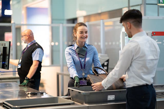 <p>Check point: Security search is the least popular part of any journey by air, but Heathrow airport says it is improving</p>