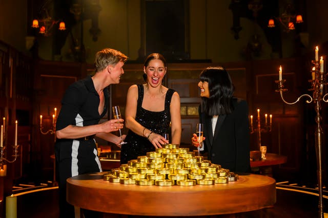 <p>Stephen, Rachel and Claudia Winkleman </p>