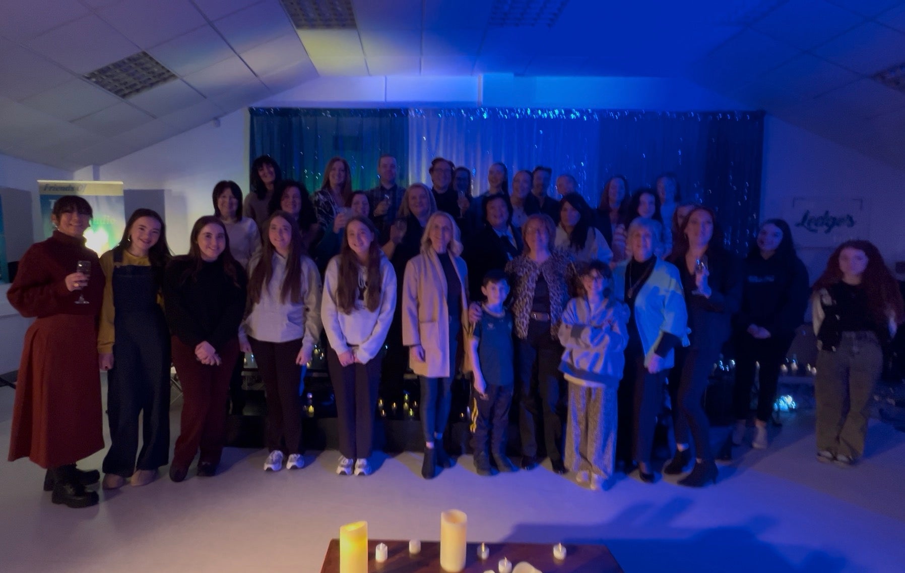 Os apoiadores de Rachel fizeram uma festa no Choir Dance Studio em Newry.