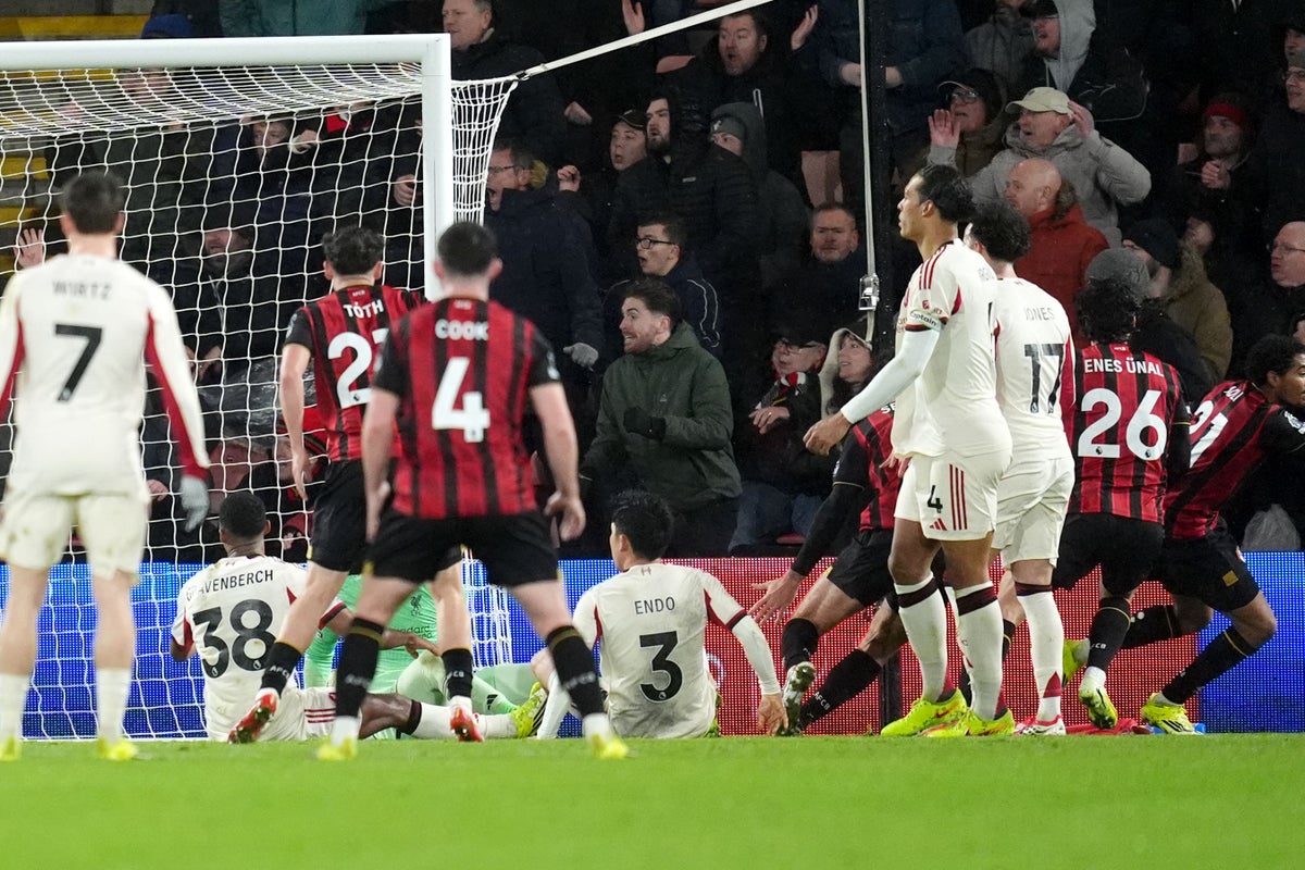 Liverpool stunned as Amine Adli snatches last-gasp win for Bournemouth
