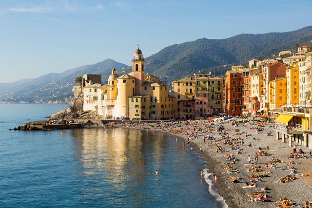 <p>Camogli is a superbly located fishing port and resort with a fine backdrop</p>
