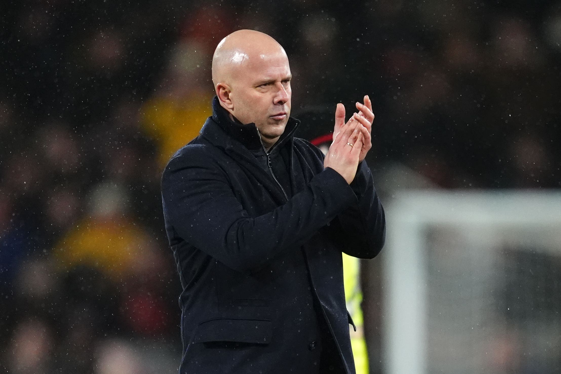 Liverpool manager Arne Slot felt some of his players ran out of energy (Adam Davy/PA).