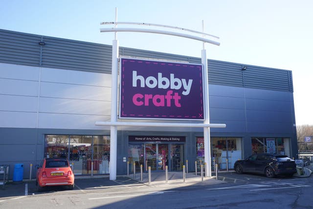 <p>A general view of a Hobbycraft store at Waterside Way shopping centre, near AFC Wimbledon</p>