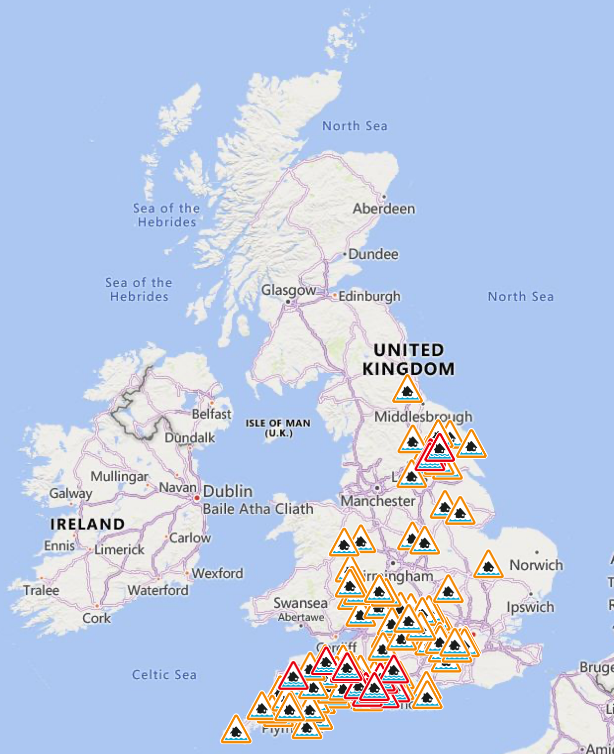 Flood alerts and warnings remain in place for Sunday