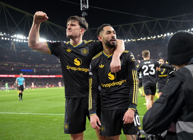 <p>Matheus Cunha was caught swearing by a camera after scoring Man United’s winner against Arsenal</p>