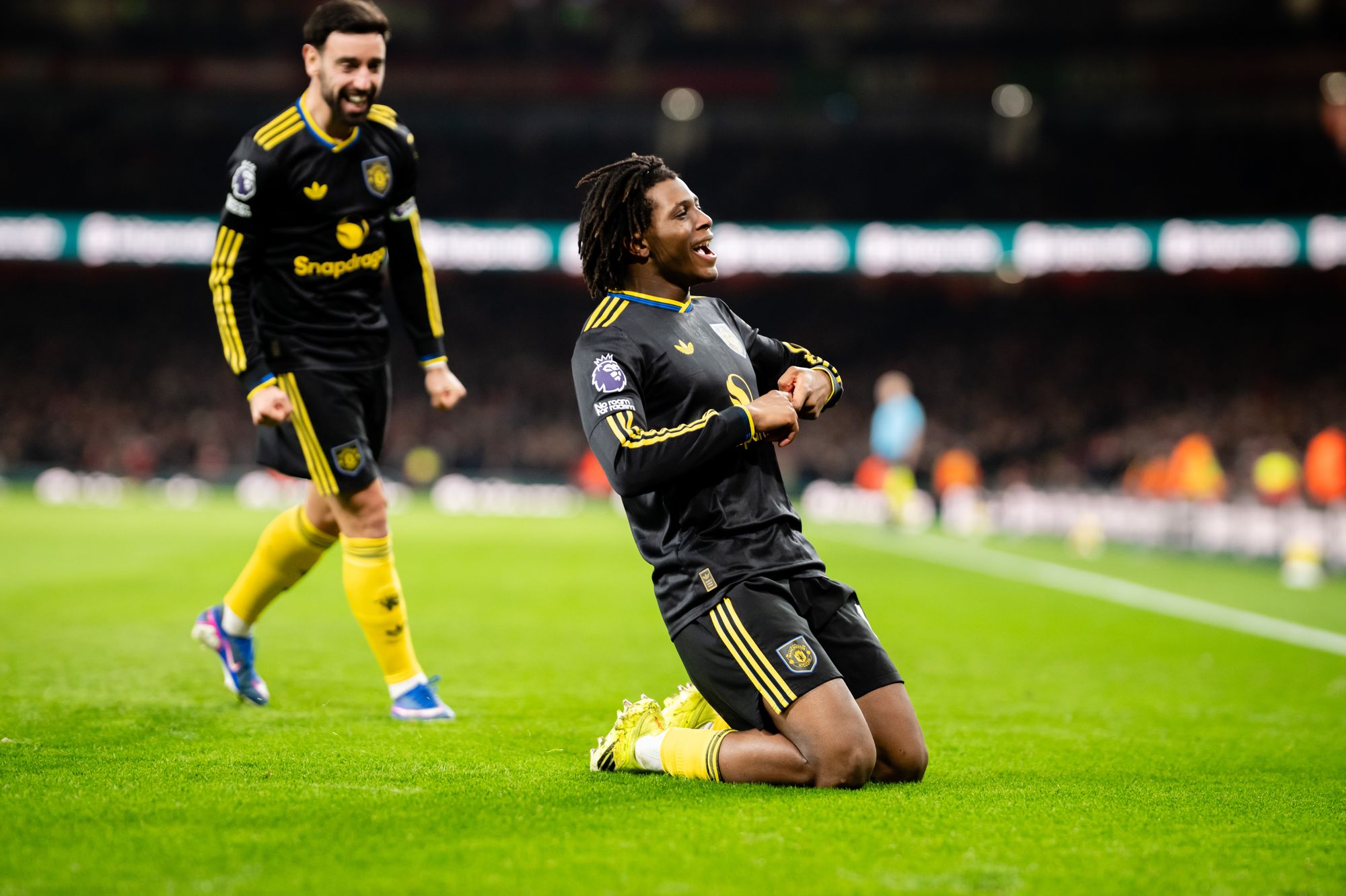 Patrick Dorgu scored a brilliant second against Arsenal on Sunday