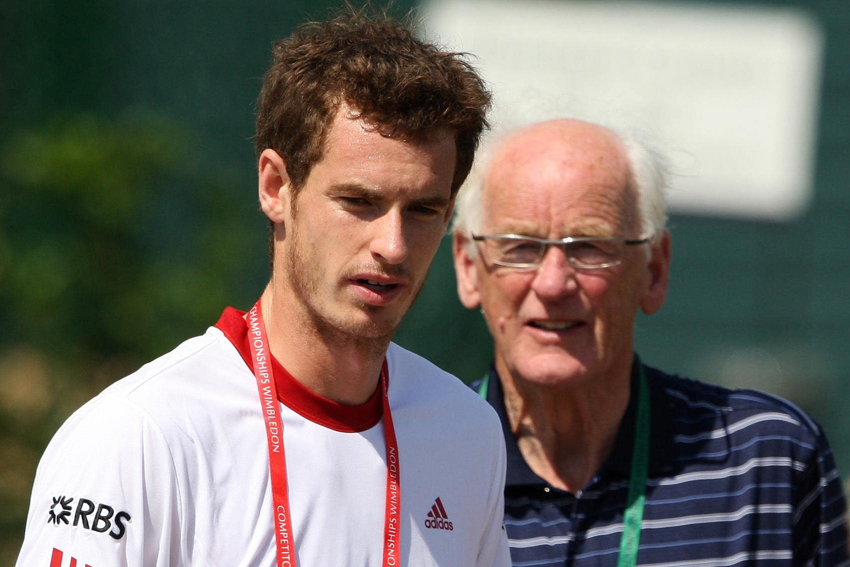 Andy Murray with his grandfather Roy Erskine in 2010 (Andrew Milligan/PA)