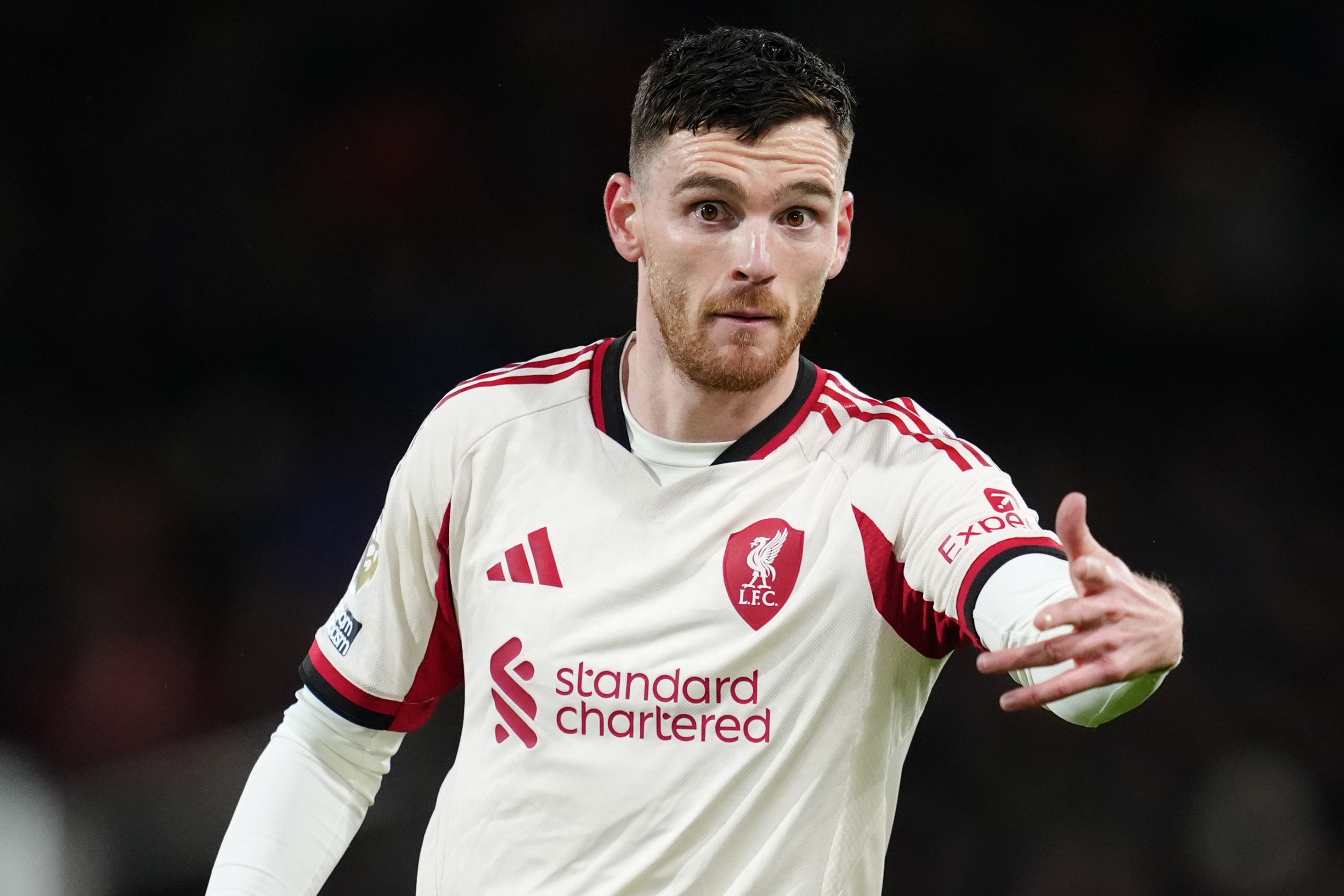 Andy Robertson came on at the start of the second half against Bournemouth (Adam Davy/PA)
