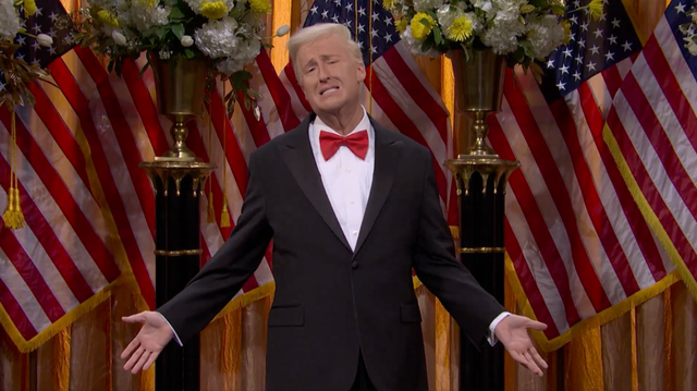 <p>James Austin Johnson as Donald Trump in the cold open to Saturday Night Live on January 24</p>