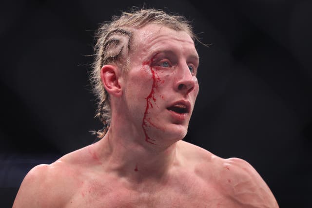 <p>Paddy Pimblett during his title-fight loss to Justin Gaethje at UFC 324</p>
