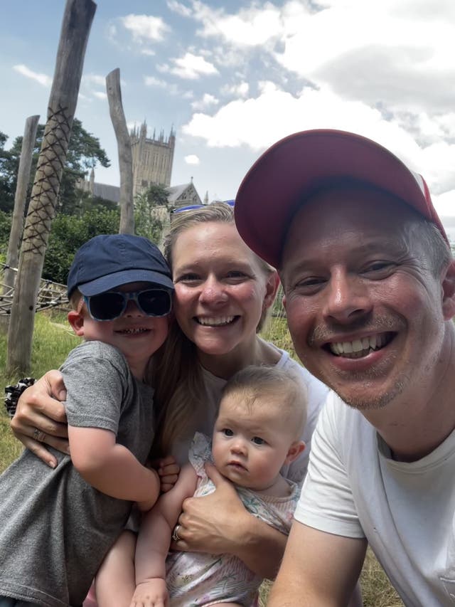<p>Alice and her family – husband Olly, son Oscar, and daughter Olivia</p>