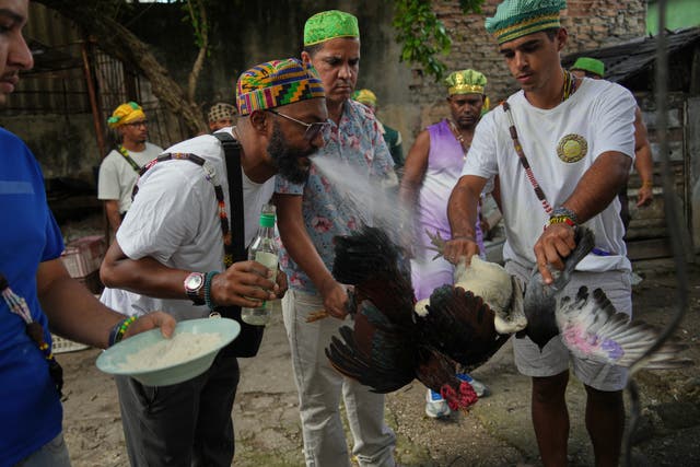 APTOPIX Cuba Santeria