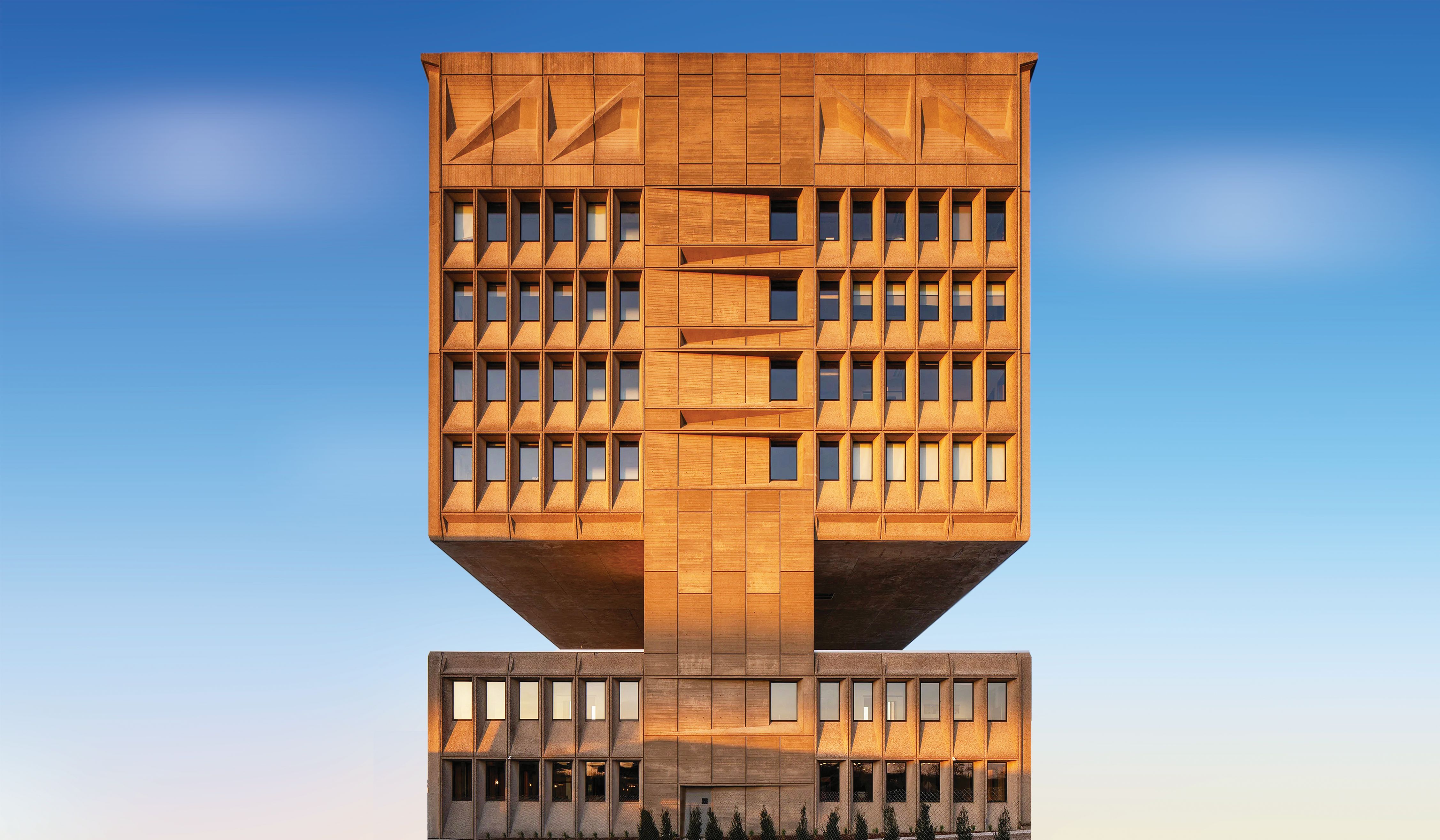 Hotel Marcel, with its brutalist facade, is one of America’s most striking hotels