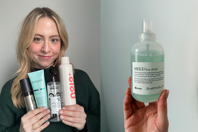 <p>I tried a variety of fine mists and frizz-smoothing creams </p>