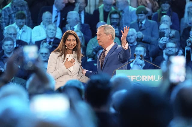 <p>At least Suella Braverman and Nigel Farage seem to be having fun</p>