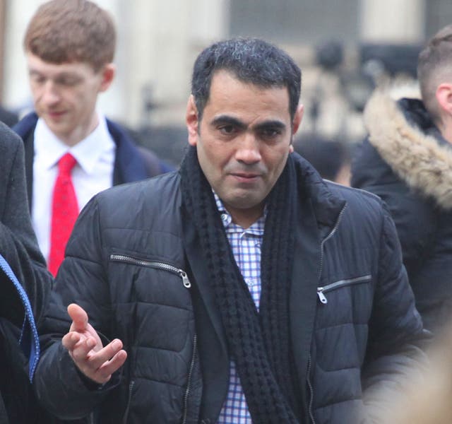 <p>Ghanem Al-Masarir outside the High Court</p>