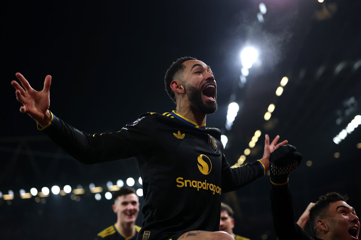 Matheus Cunha risks ban after outburst during Man United celebration against Arsenal Matheus Cunha risks ban after outburst during Man United celebration against Arsenal