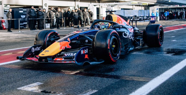 Red Bull F1 car at pre-season testing in Barcelona