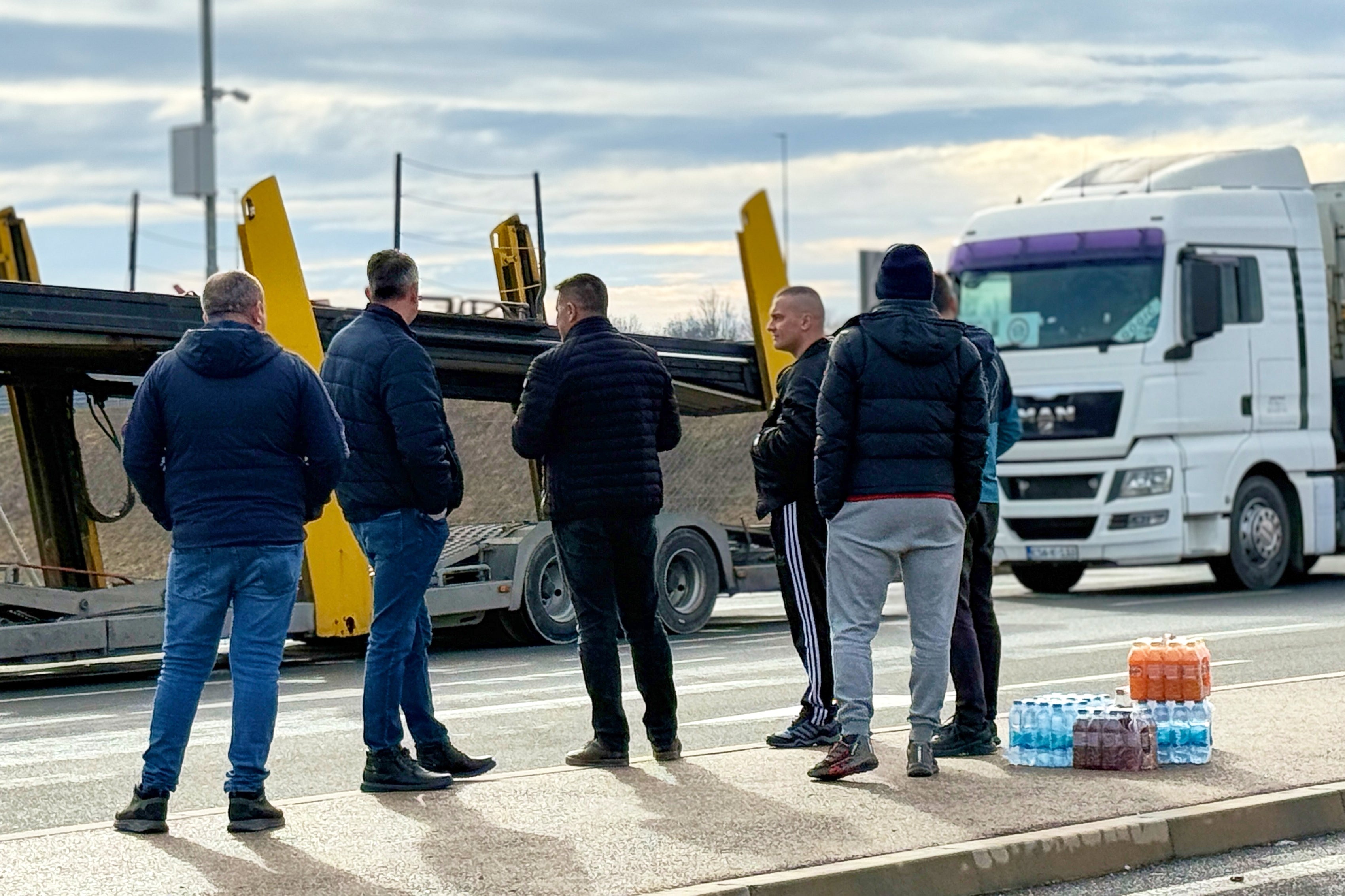 Bosnia Balkans Drivers Strike
