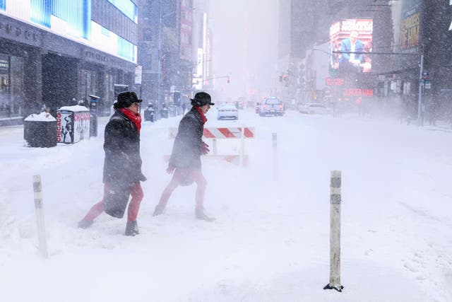 <p>Parts of the East Coast may see even more snow this weekend, as a potential bomb cyclone develops off the coast of the Carolinas, and is set to travel northeast to New York City by Saturday </p>