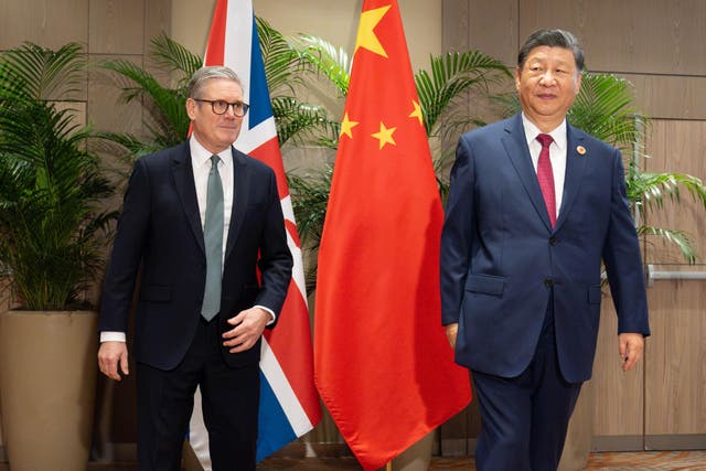 <p>Keir Starmer and Xi Jinping at the G20 summit</p>