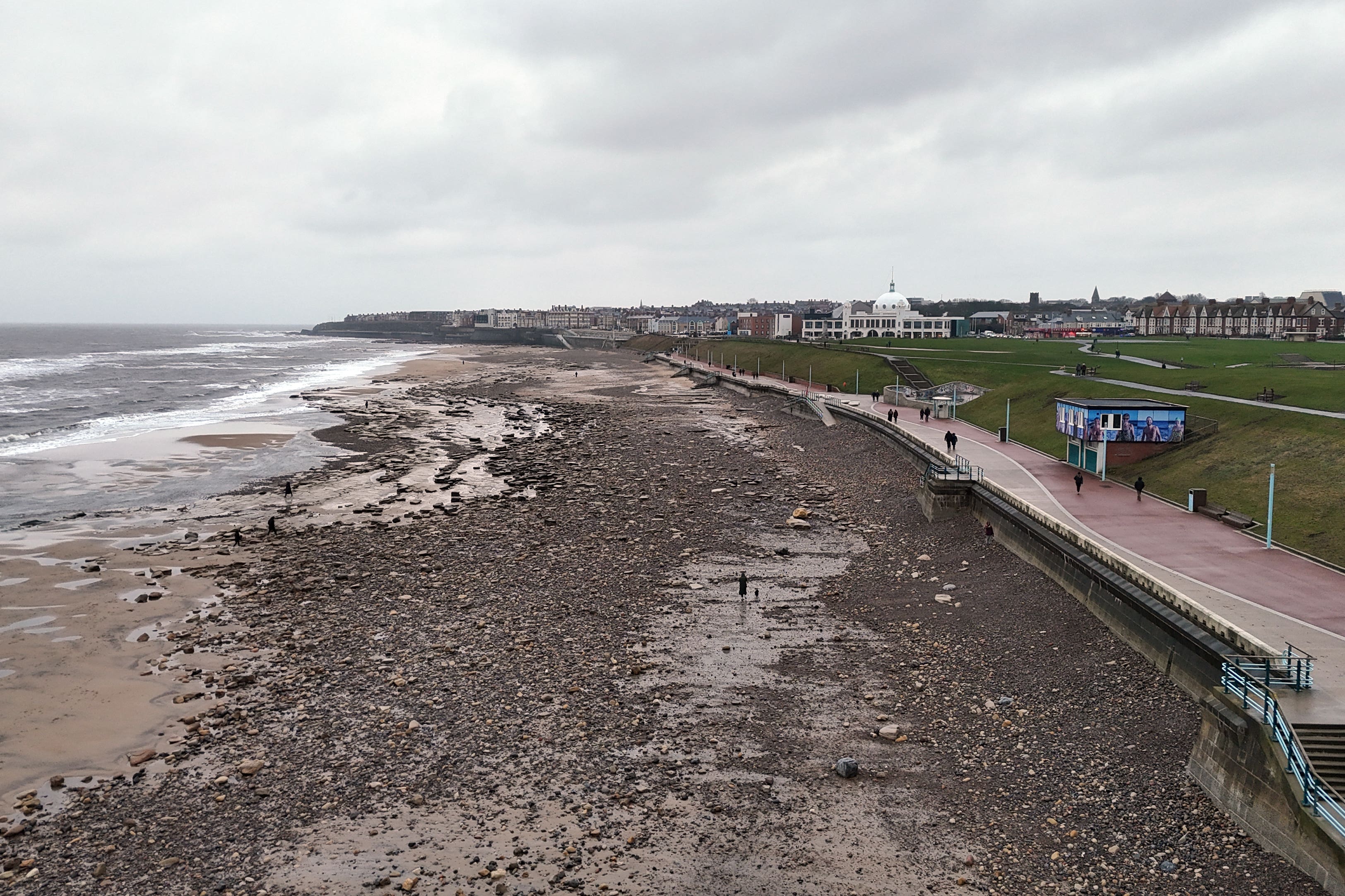 A view of the ‘golden sand’ Blue Flag award-winning Whitley Bay beach (Owen Humphreys / PA).