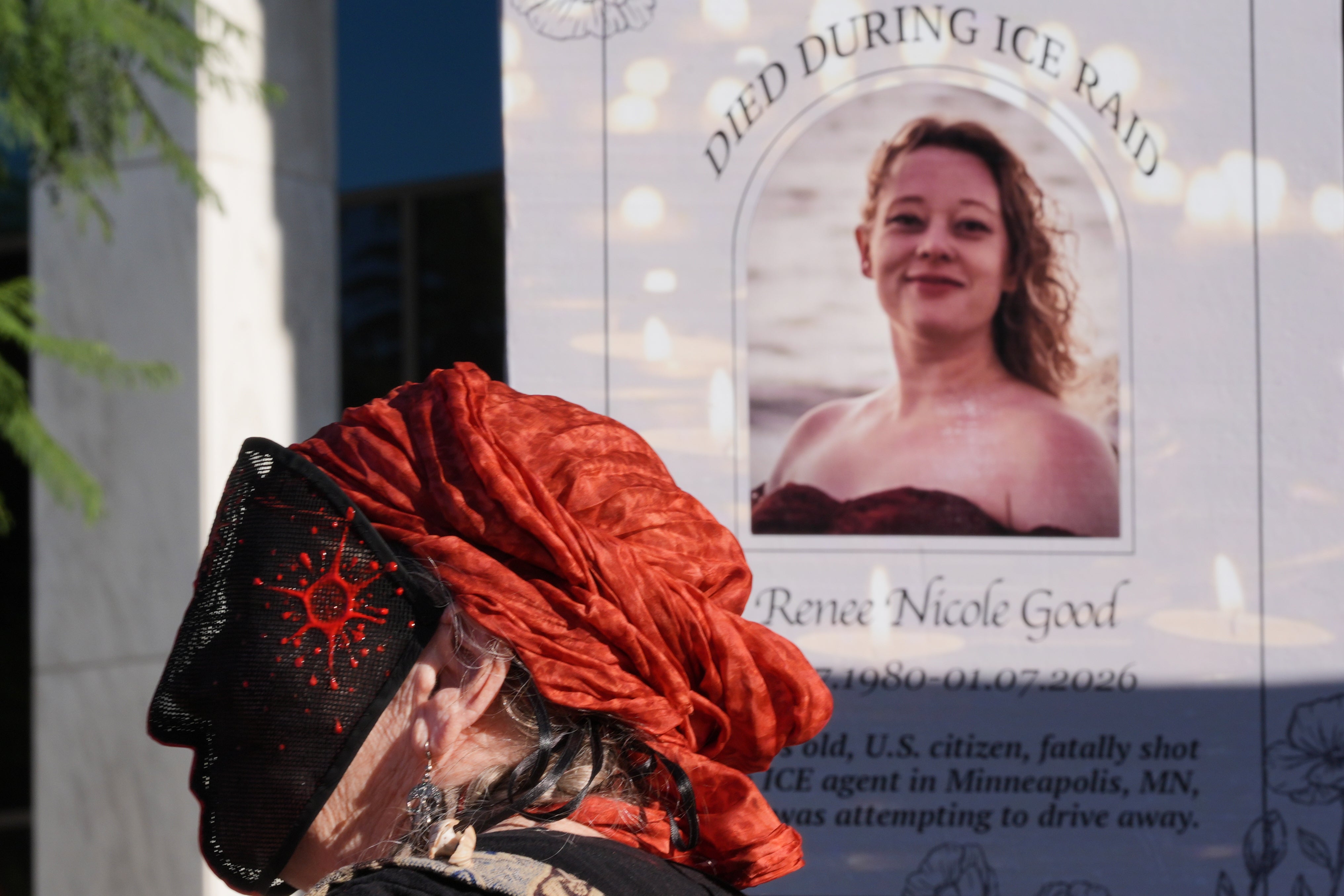 The interactions, captured by Hassan on video, took place the same day as the fatal shooting of Renee Nicole Good (pictured) on January 7 by ICE agent Jonathan Ross. Less than three weeks later Border Patrol agents would be involved in a second fatal shooting, this time of ICU nurse Alex Pretti