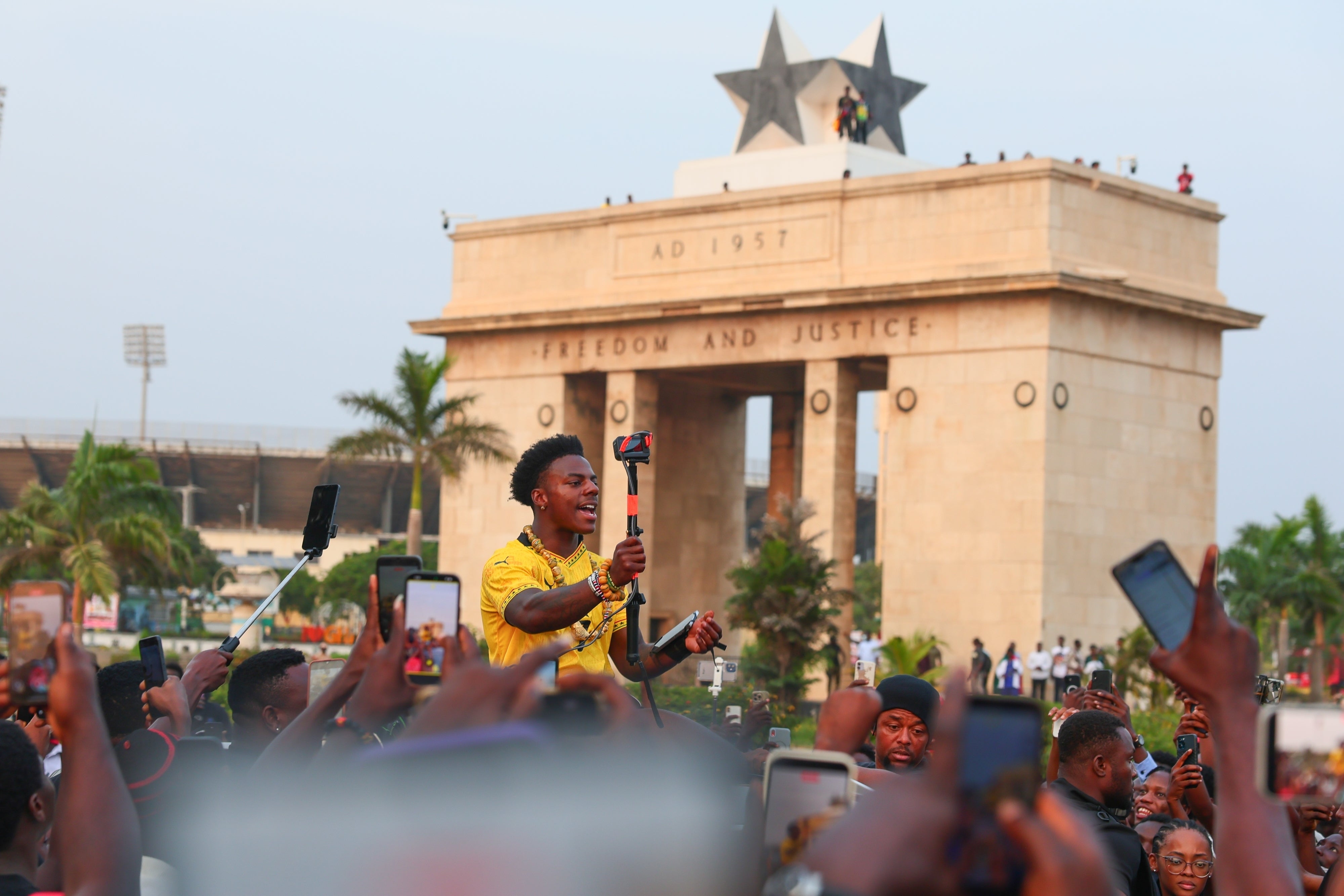 IShowSpeed, meets fans at Independence Square in Accra, Ghana