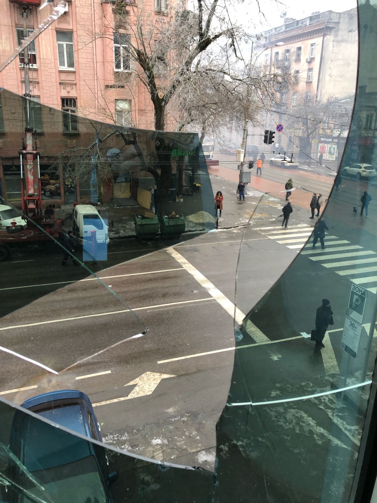 The view from Askold’s window in Odesa after the attack