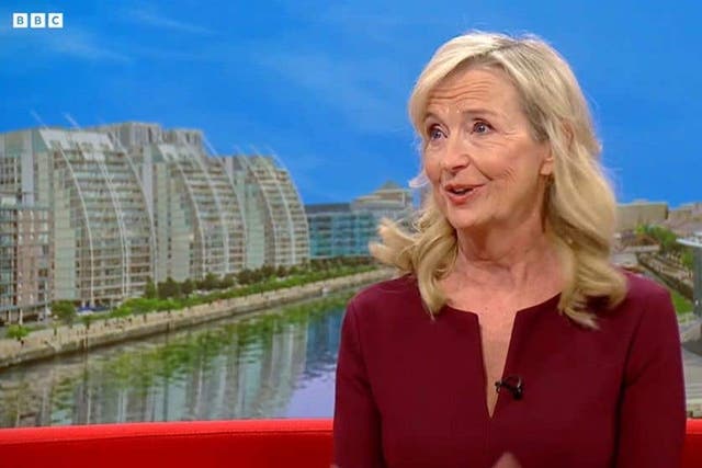 <p>Carol Kirkwood announcing her decision to leave on BBC Breakfast (BBC Breakfast)</p>