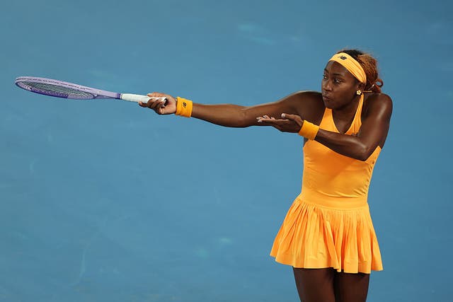 <p>Coco Gauff struggled to contain her emotions during a disappointing performance</p>