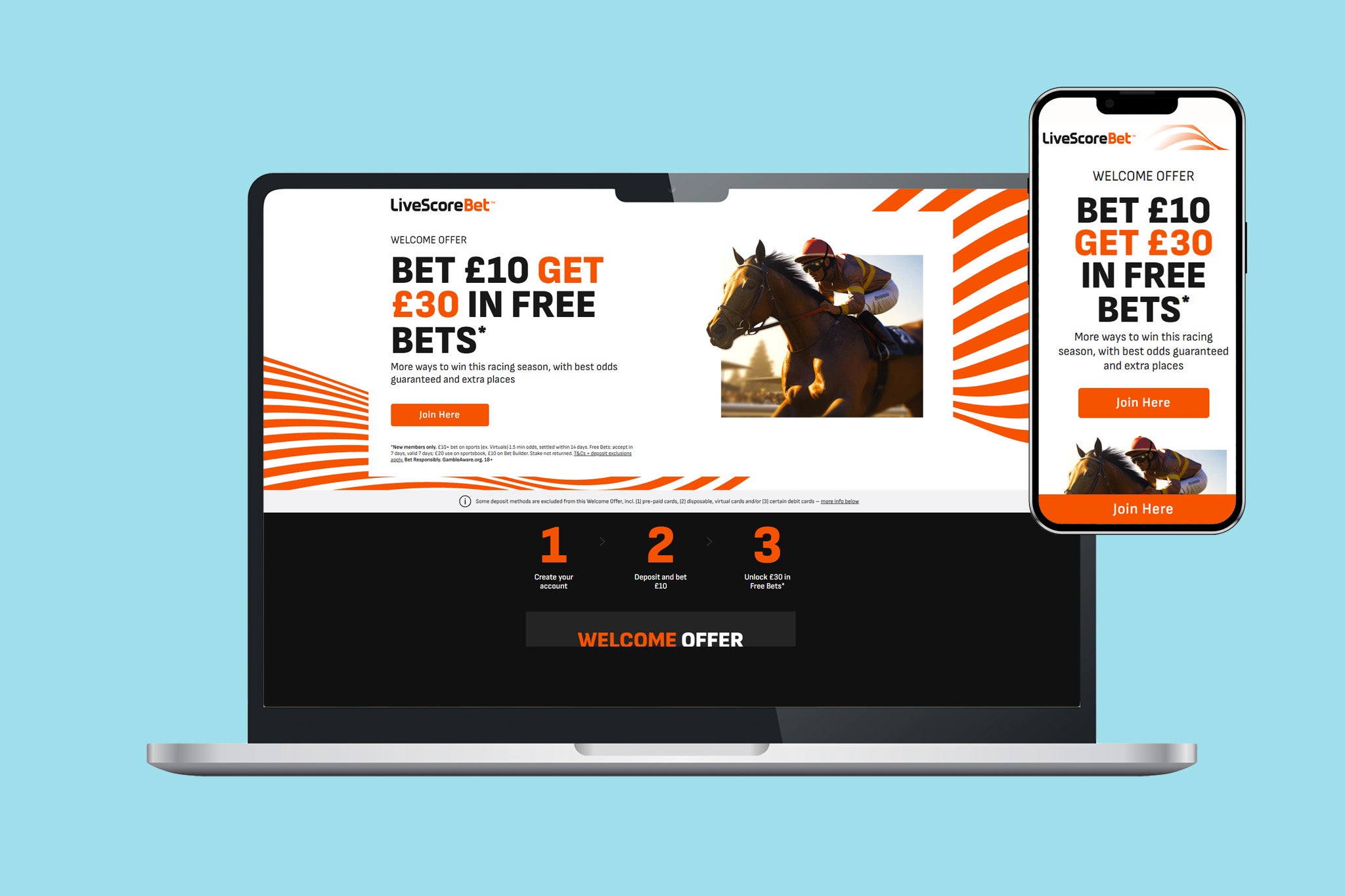 Newcomers can claim £30 in free bets on either desktop or mobile