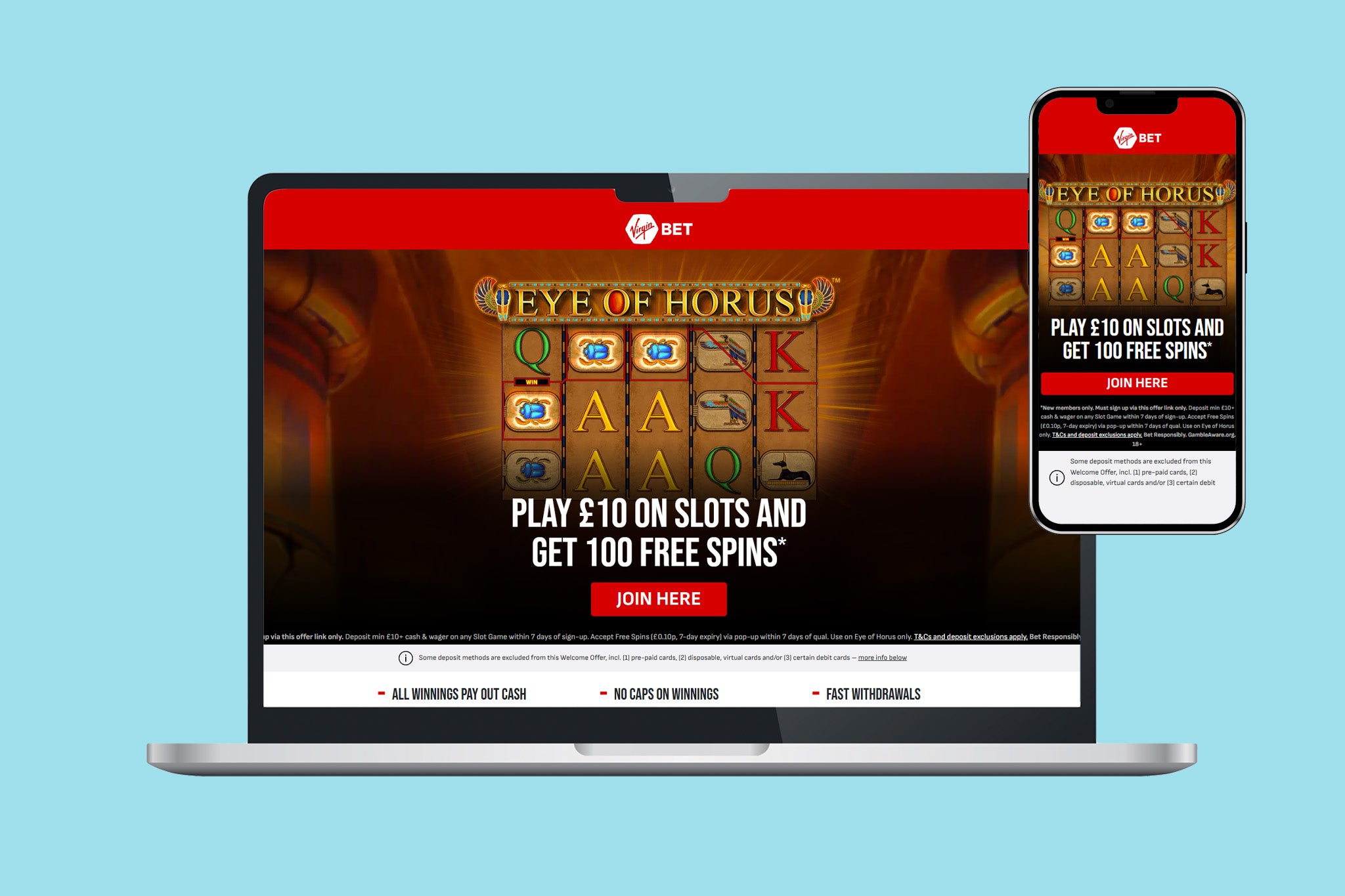 The Virgin app has exclusive mobile promotions and tournaments