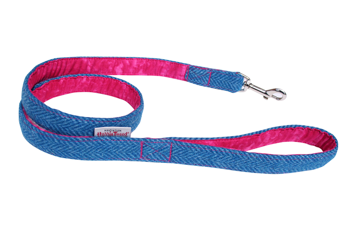 Best dog lead Indybest review BlossomCo Berneray Harris Tweed dog lead