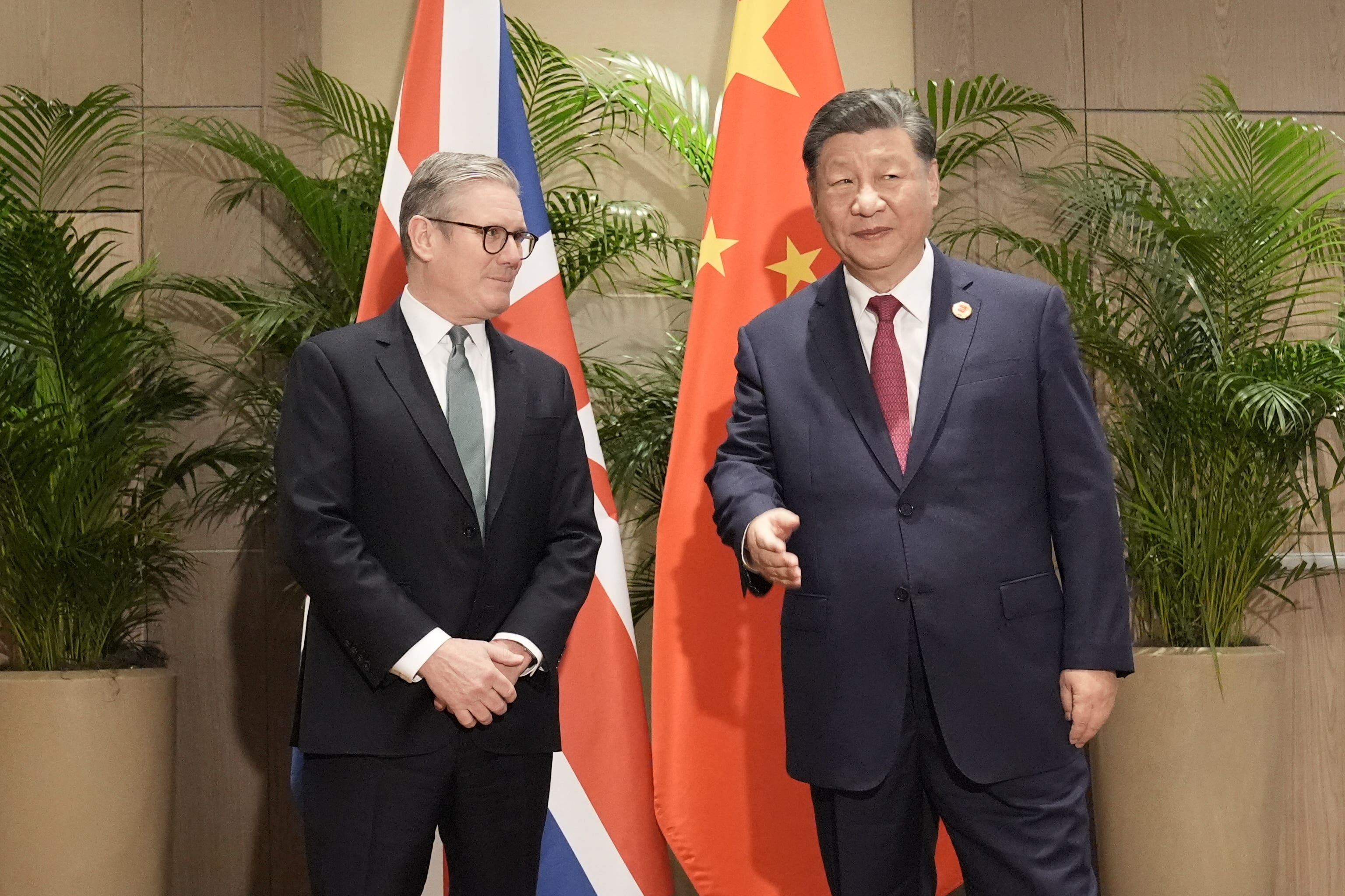 Keir Starmer and Xi Jinping at G20 in 2024, as the two leaders prepare to meet again this week