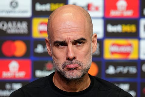 <p>Manchester City manager Pep Guardiola may be without Rayan Cherki on Wednesday (Martin Rickett/PA)</p>