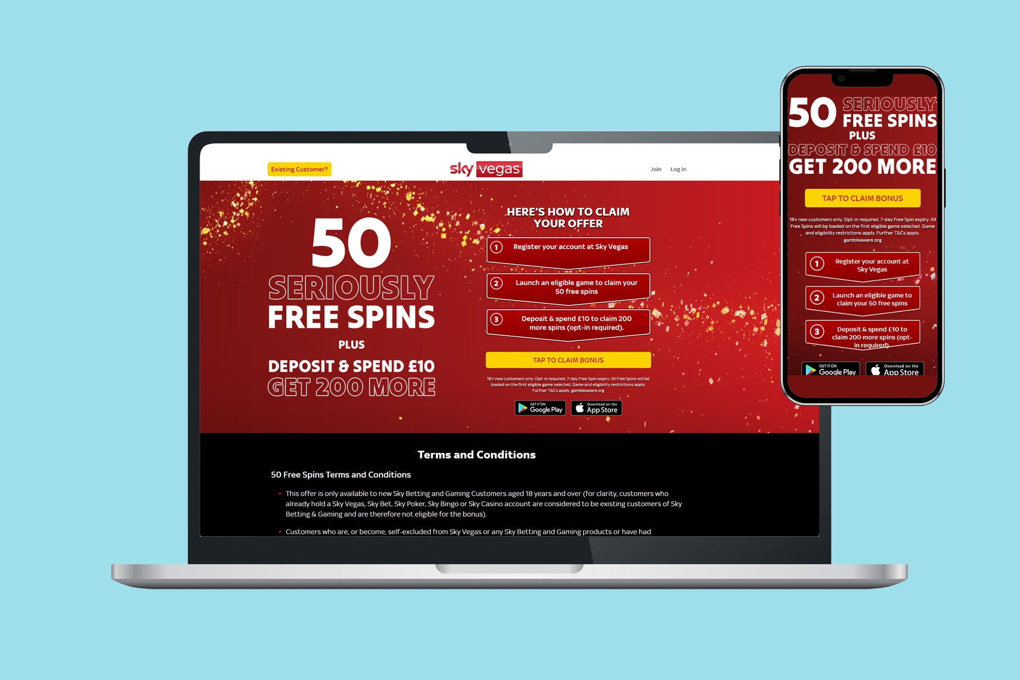 There are two stages to the Sky Vegas welcome offer