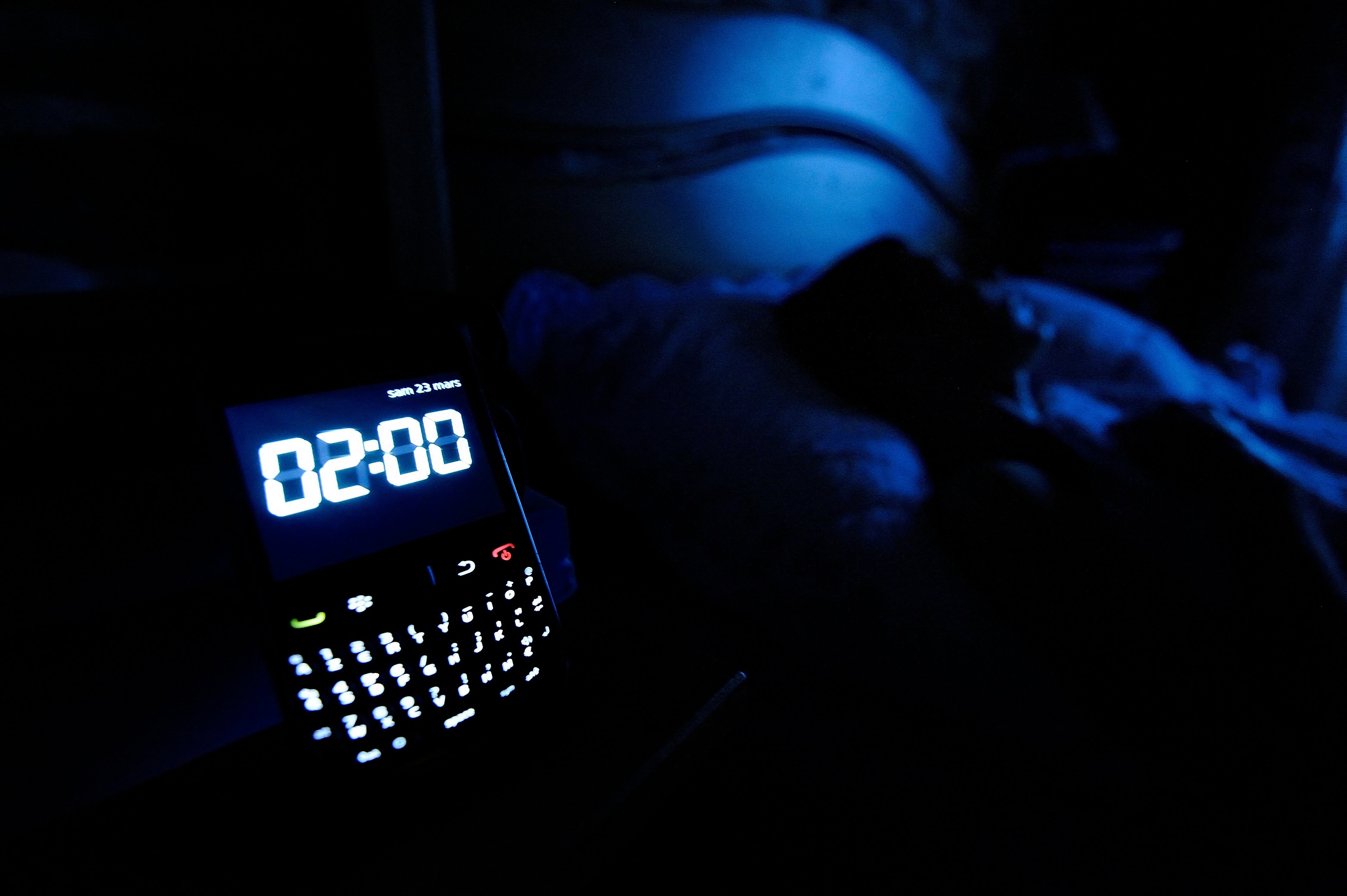 A clock on a smartphone