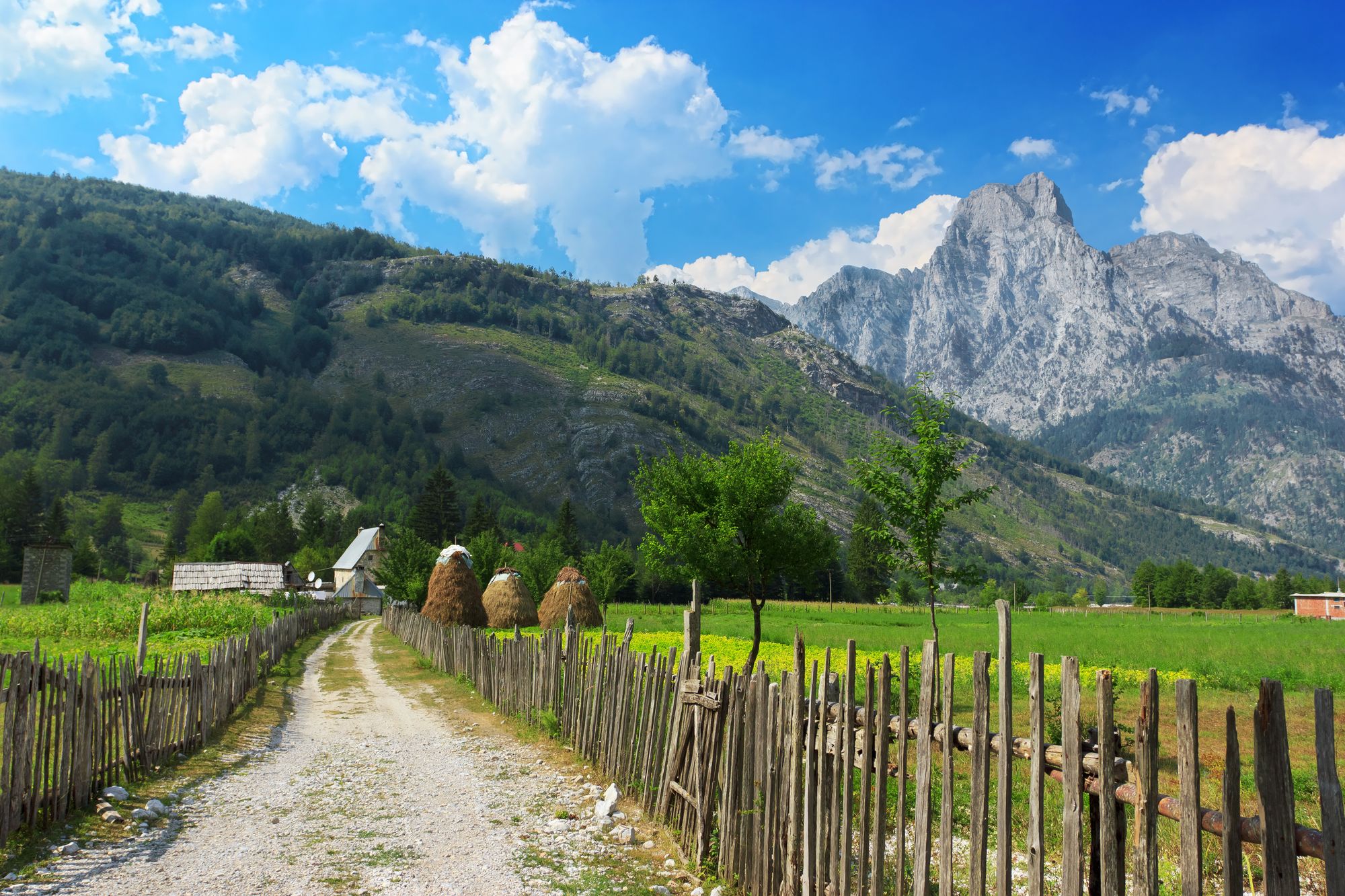 Take in the stunning vistas of the Valbonë valley