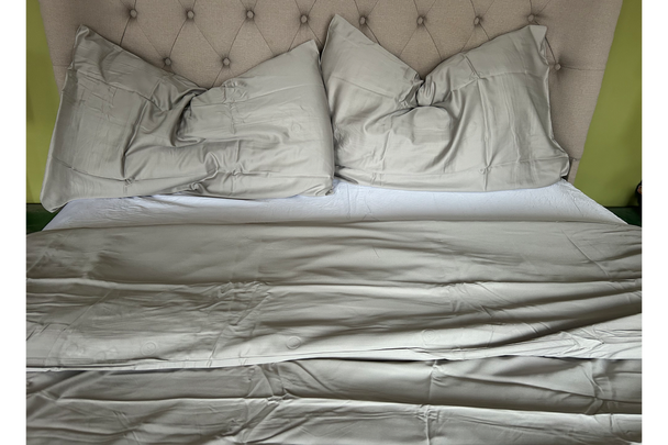 best bamboo bedding indybest review Luff Sleep silverlining organic bamboo duvet set