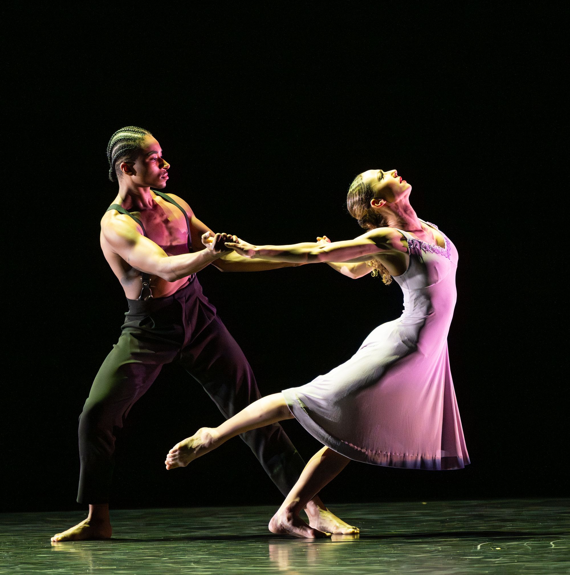 <p>Jessica Ferretti and Devon Louis in 'Under the Rhythm'</p>